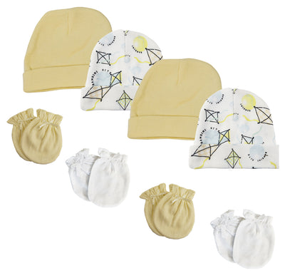 An image displaying Baby Boy, Baby Girl, Unisex Infant Caps (pack Of 8) by Bambini