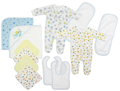 An image displaying Newborn Baby Boys 12 Piece Baby Shower Gift Set by Bambini