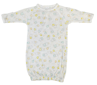 An image displaying Unisex Newborn Baby 1 Piece Gown Set by Bambini