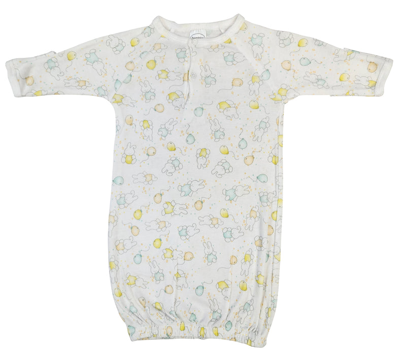 An image displaying Unisex Newborn Baby 1 Piece Gown Set by Bambini