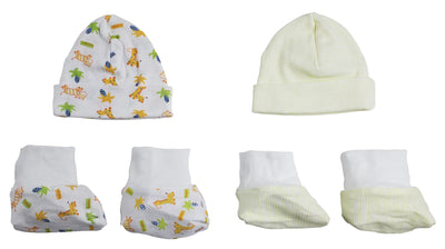 An image displaying Caps, Booties - 4 Piece Set by Bambini