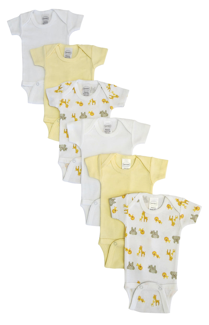 An image displaying Baby Boy, Baby Girl, Unisex Short Sleeve Onezies Variety (pack Of 6) by Bambini