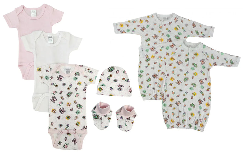 An image displaying Newborn Baby Girl 7 Piece Sets by Bambini