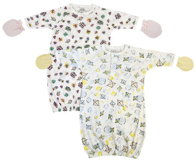 An image displaying Newborn Baby Girl 4 Piece Gown Set by Bambini