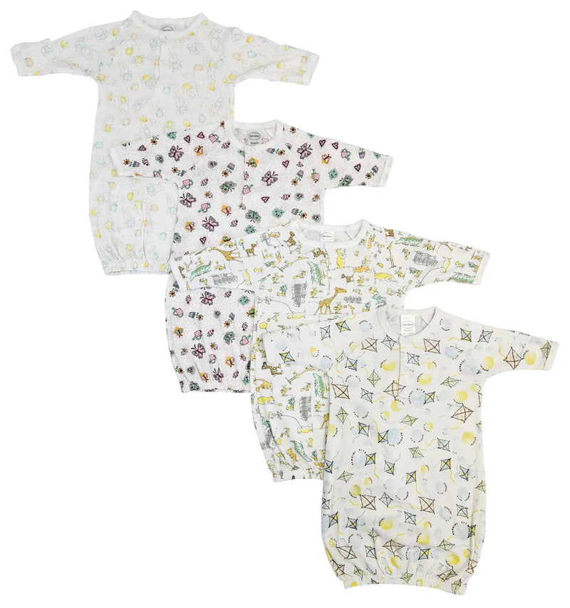An image displaying Newborn Baby Girls 4 Piece Gown Set by Bambini