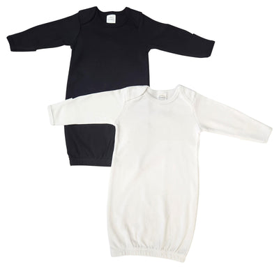 An image displaying Unisex Newborn Baby 2 Piece Gown Set by Bambini