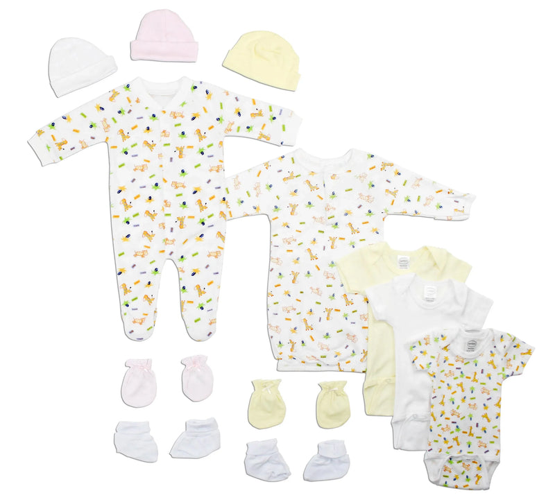 An image displaying Newborn Baby Girls 12 Piece Baby Shower Gift Set by Bambini