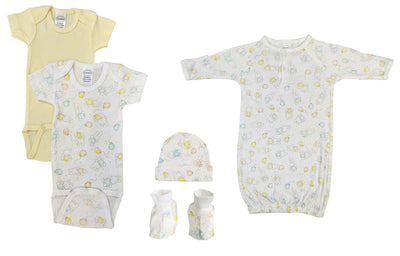 An image displaying Unisex Newborn Baby 5 Piece Sets by Bambini