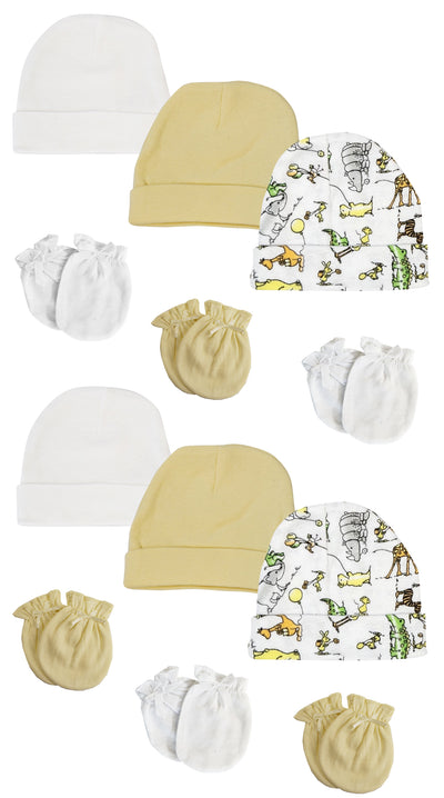 An image displaying Baby Boy, Baby Girl, Unisex Infant Caps And Mittens (pack Of 12) by Bambini