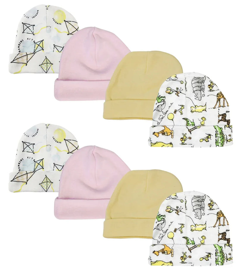 An image displaying Boys Girls Caps (pack Of 8) by Bambini