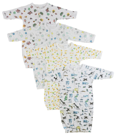 An image displaying Girls Print Infant Gowns - 4 Pack by Bambini