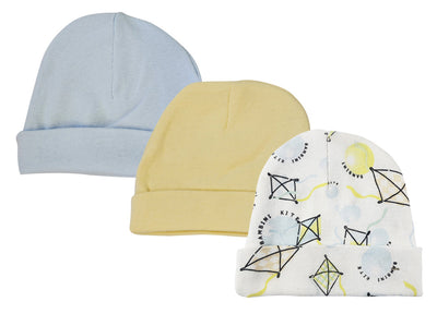 An image displaying Baby Boys Caps (pack Of 3) by Bambini