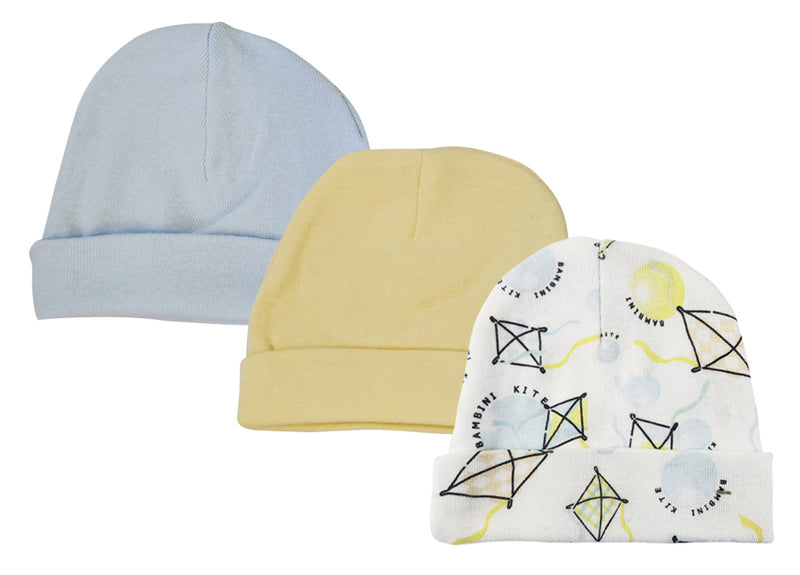 An image displaying Baby Boys Caps (pack Of 3) by Bambini