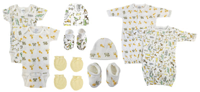 An image displaying Unisex Newborn Baby 10 Piece Sets by Bambini