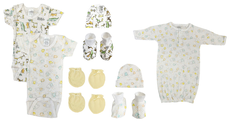 An image displaying Unisex Newborn Baby 9 Piece Sets by Bambini