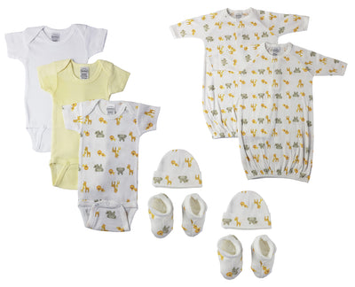 An image displaying Unisex Newborn Baby 9 Piece Sets by Bambini