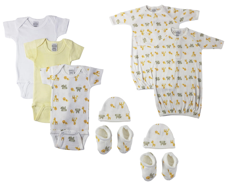An image displaying Unisex Newborn Baby 9 Piece Sets by Bambini