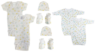 An image displaying Unisex Newborn Baby 8 Piece Sets by Bambini