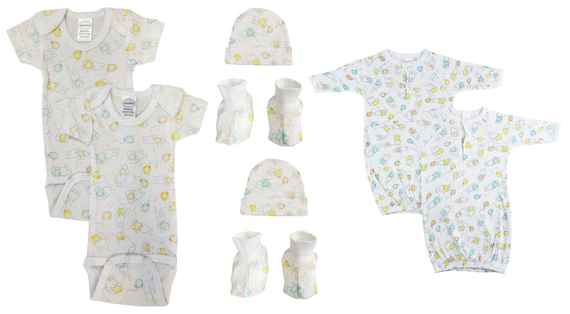 An image displaying Unisex Newborn Baby 8 Piece Sets by Bambini