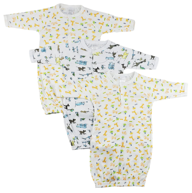 An image displaying Infant Gowns - 3 Pack by Bambini
