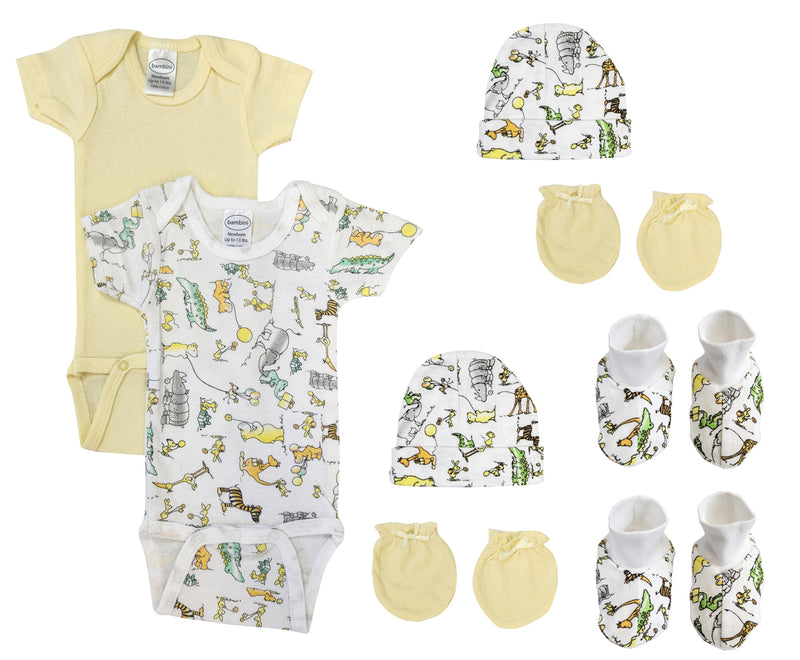 An image displaying Unisex Newborn Baby 8 Piece Sets by Bambini