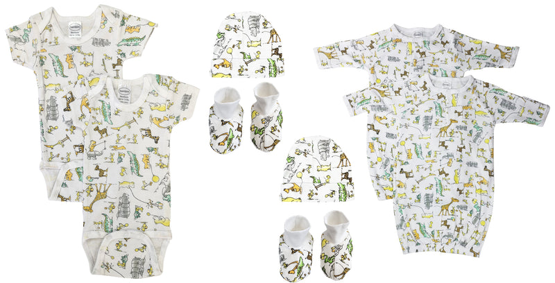 An image displaying Unisex Newborn Baby 8 Piece Sets by Bambini