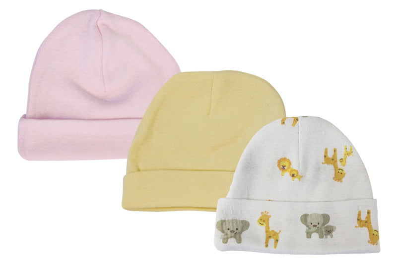 An image displaying Baby Girls Caps (pack Of 3) by Bambini