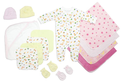 An image displaying Newborn Baby Girls 14 Piece Baby Shower Gift Set by Bambini