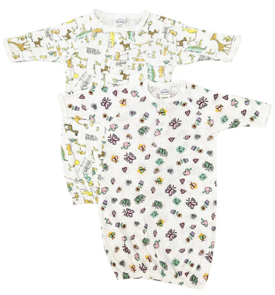 An image displaying Newborn Baby Girls 2 Piece Gown Set by Bambini