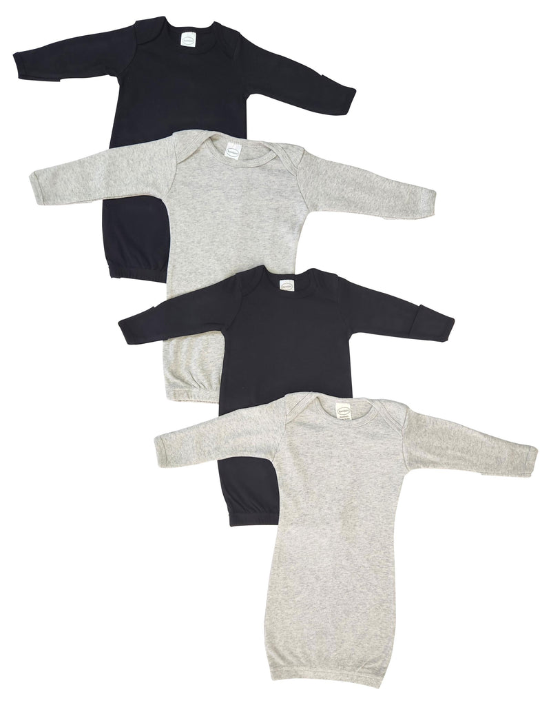 An image displaying Unisex Newborn Baby 4 Piece Gown Set by Bambini
