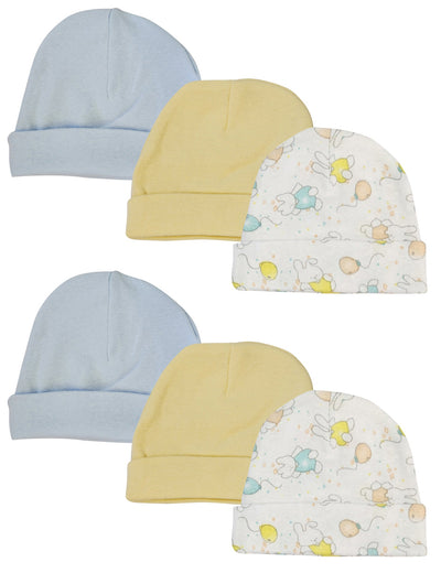 An image displaying Boys Baby Caps (pack Of 6) by Bambini