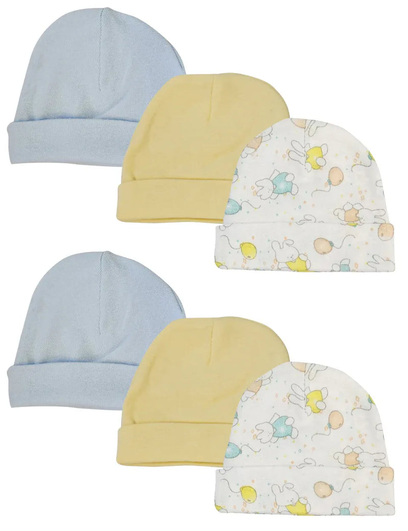 An image displaying Boys Baby Caps (pack Of 6) by Bambini