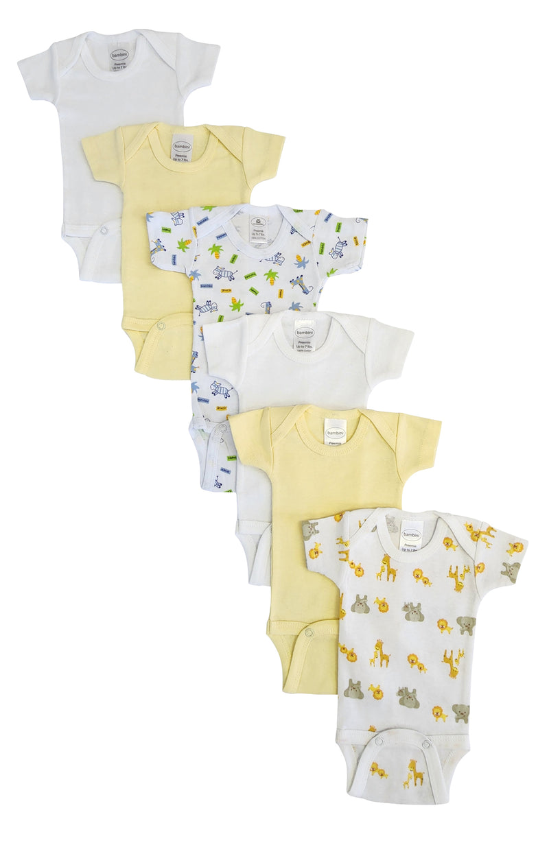 An image displaying Baby Boy, Baby Girl, Unisex Short Sleeve Onezies Variety (pack Of 6) by Bambini