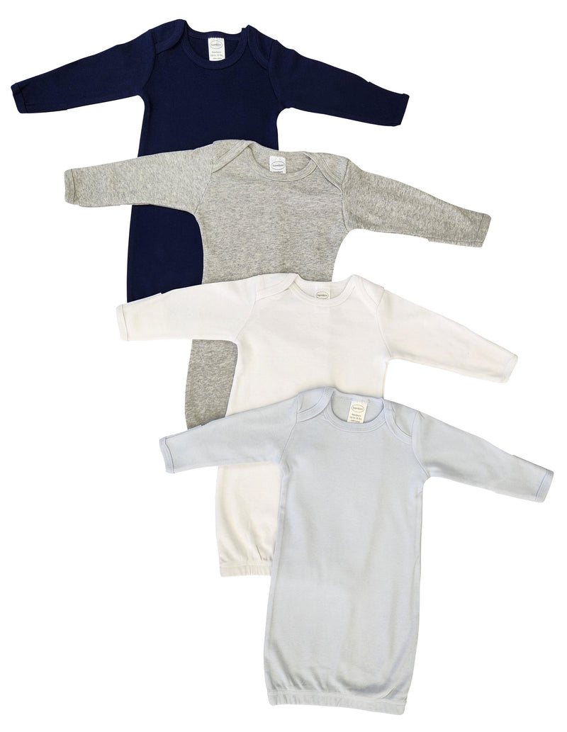 An image displaying Unisex Newborn Baby 4 Piece Gown Set by Bambini