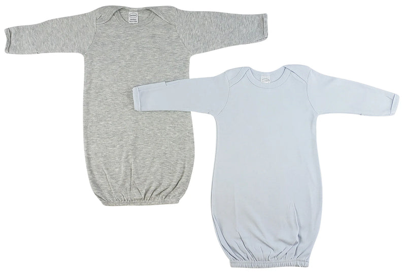 An image displaying Boy Newborn Baby 2 Piece Gown Set by Bambini
