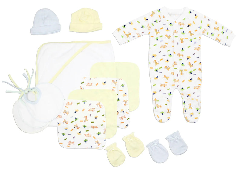 An image displaying Newborn Baby Boys 13 Piece Baby Shower Gift Set by Bambini