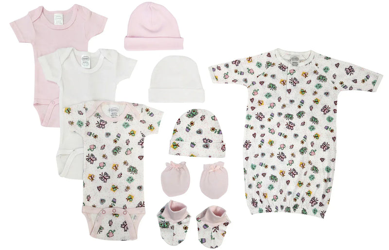 An image displaying Newborn Baby Girl 9 Piece Sets by Bambini