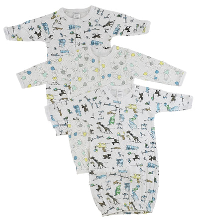 An image displaying Infant Gowns - 3 Pack by Bambini