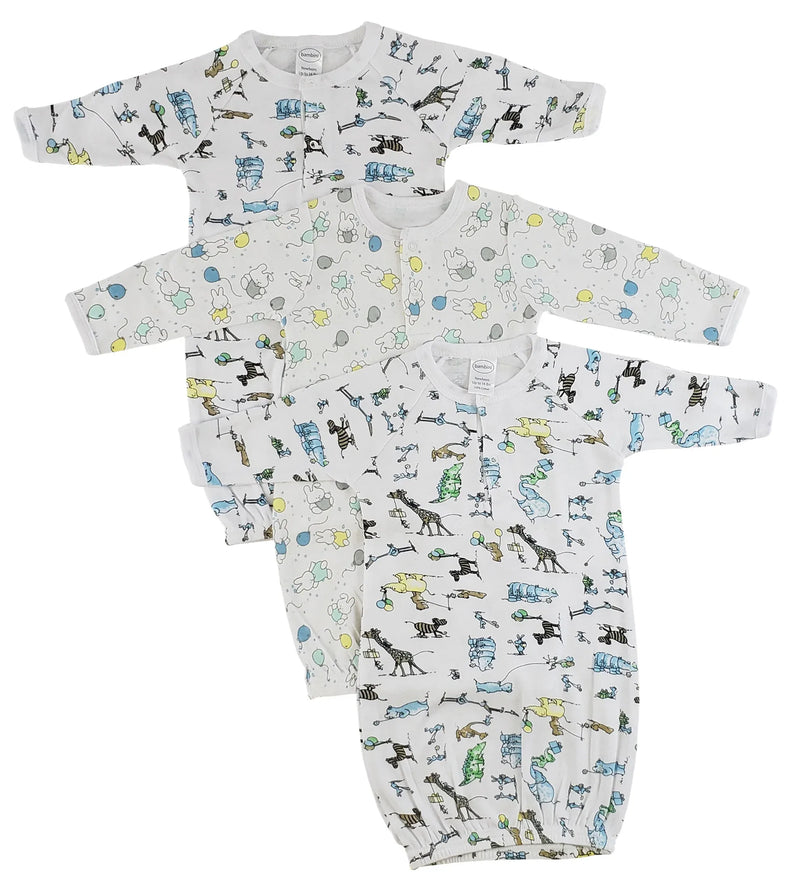An image displaying Infant Gowns - 3 Pack by Bambini