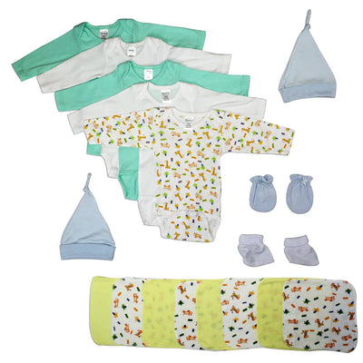 An image displaying Newborn Baby Boys 17 Piece Baby Shower Gift Set by Bambini