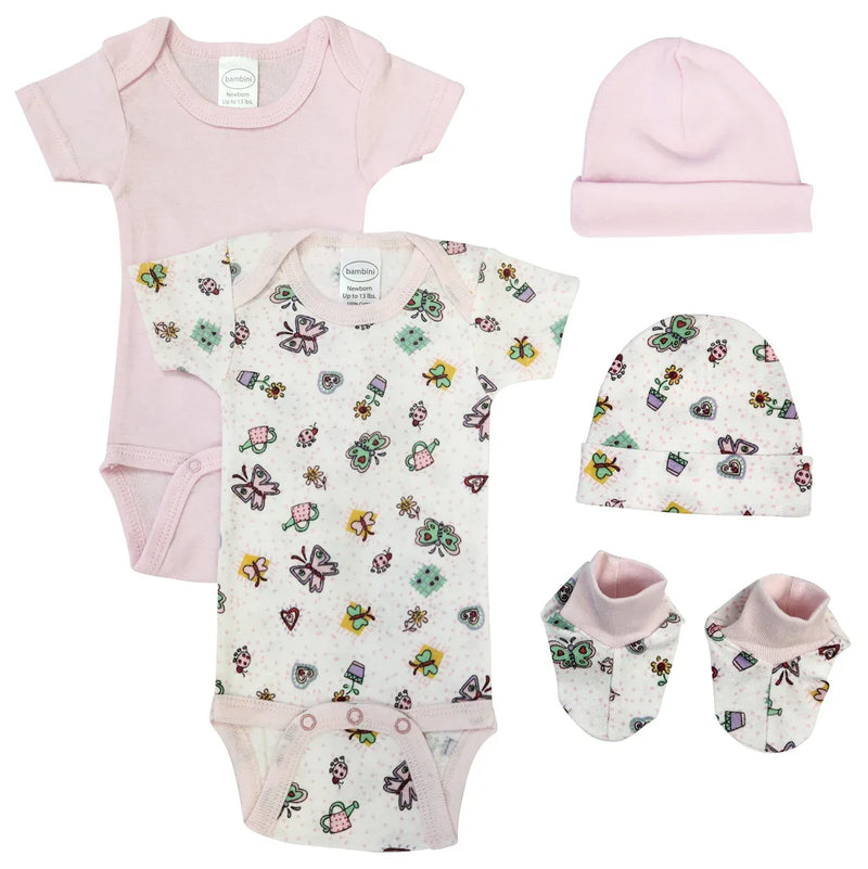 An image displaying Newborn Baby Girl 5 Piece Sets by Bambini