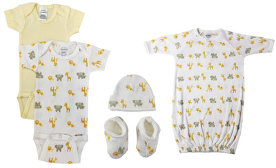 An image displaying Unisex Newborn Baby 5 Piece Sets by Bambini