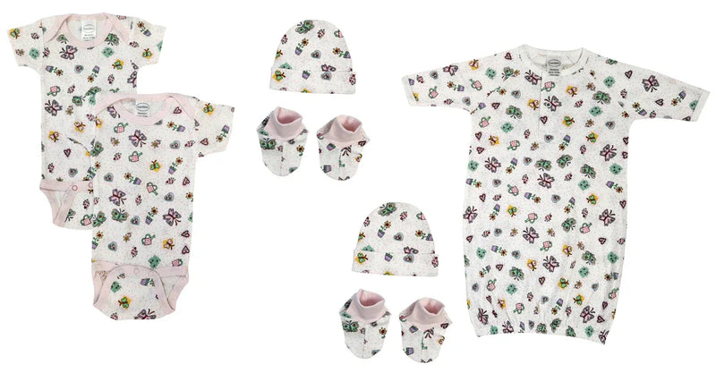 An image displaying Newborn Baby Girl 7 Piece Sets by Bambini