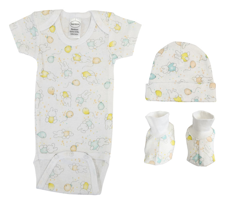 An image displaying Unisex Newborn Baby 3 Piece Sets by Bambini