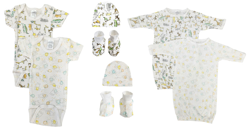 An image displaying Unisex Newborn Baby 8 Piece Sets by Bambini