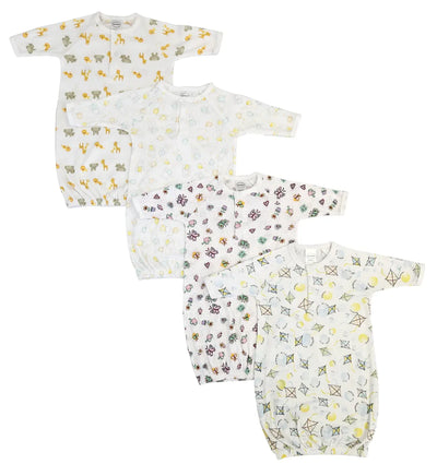An image displaying Newborn Baby Girls 4 Piece Gown Set by Bambini