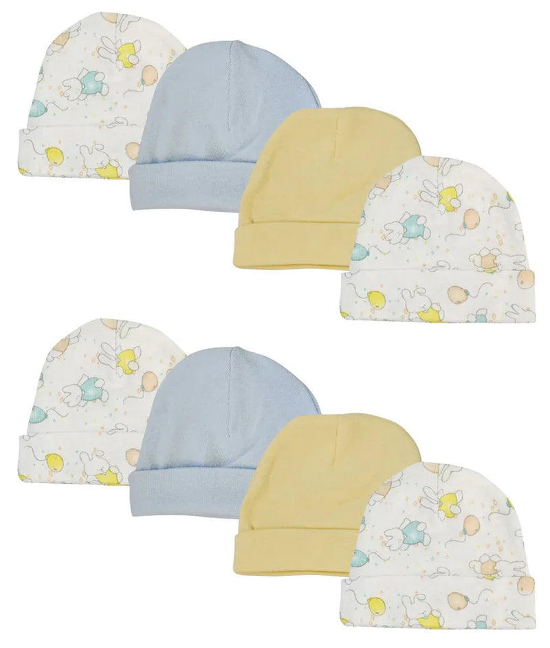 An image displaying Boys Baby Caps (pack Of 8) by Bambini