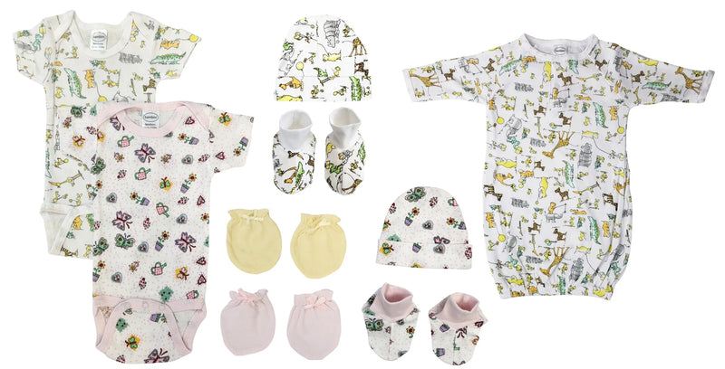 An image displaying Newborn Baby Girl 9 Piece Sets by Bambini