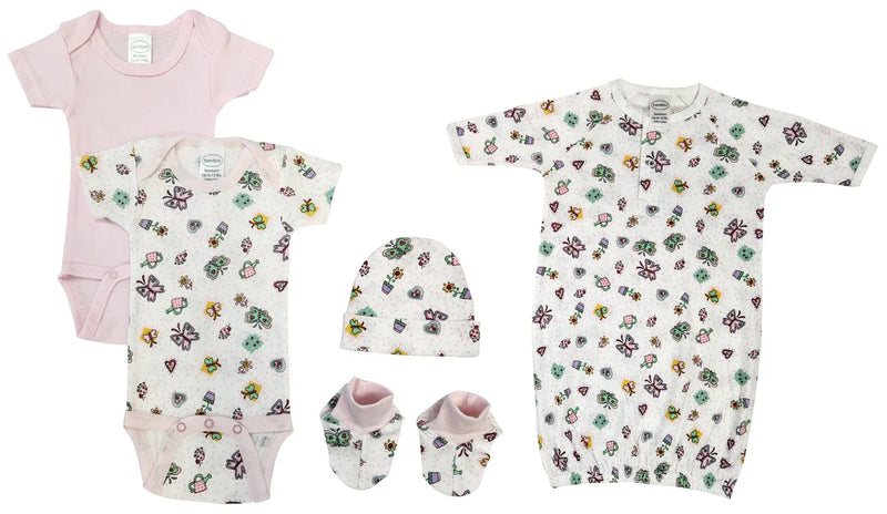 An image displaying Newborn Baby Girl 5 Piece Sets by Bambini
