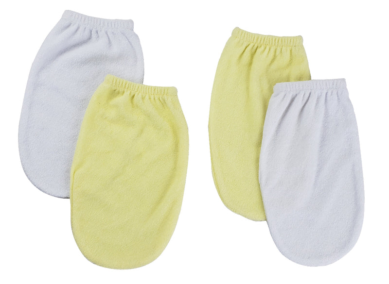 An image displaying Washcloth Mitt - 4 Piece Set by Bambini